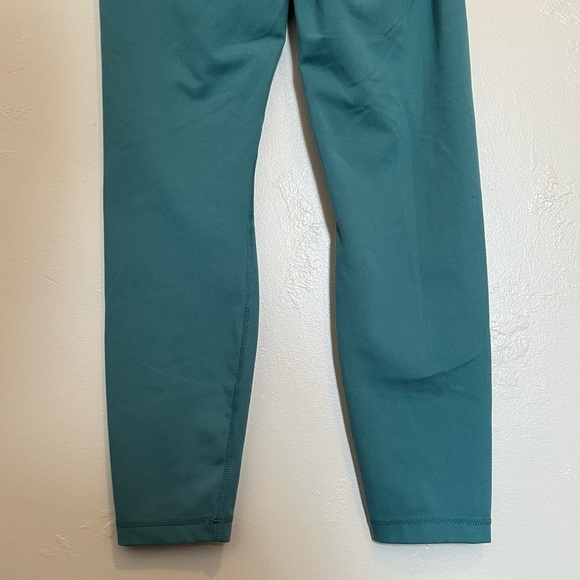 Yogalicious Teal High Waist Squat Proof Lux Ankle Leggings for Women - Picture 7 of 11